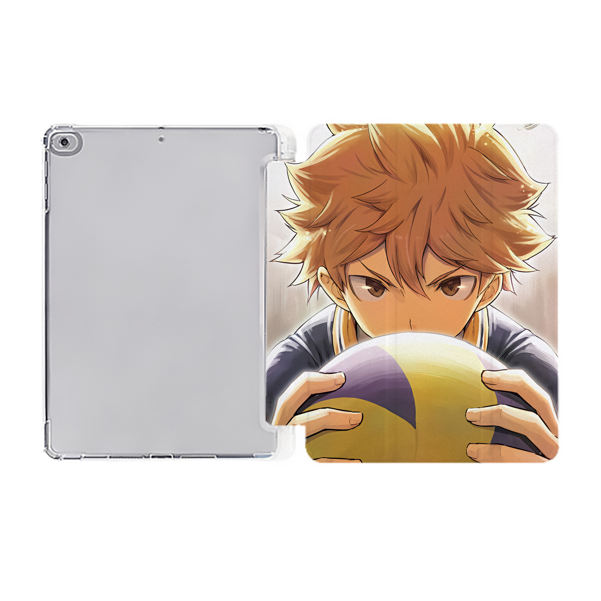 （画像用） ハイキュー!! Haikyu!! IPad ケース ペン収納付き 三つ折りスタンド PUレザー×シリコン 対応機種9.5/10.5/10.9インチ